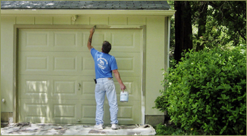 Painting garage green