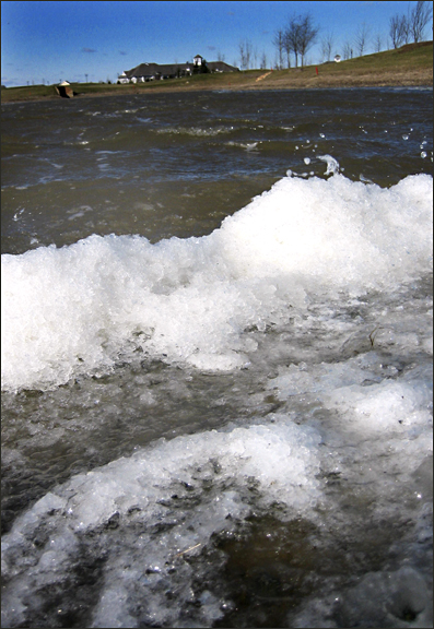 ice on pond