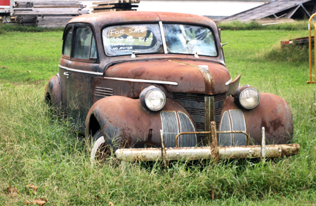 Old car seen on Route 13 near Laurel DE.  Photo by E.W. Faircloth