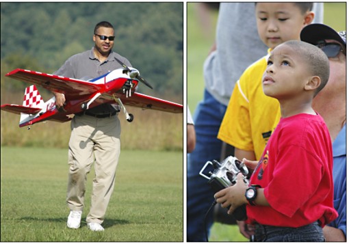 Tyler and his dad fly model planes at a field in Valley Forge PA. Photo by E.W. Faircloth