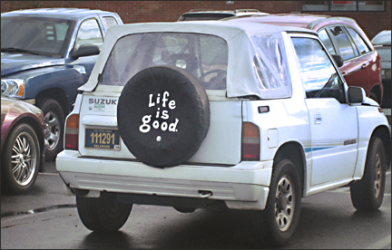 Tire cover seen in Bridgeville De. Photo by E.W. Faircloth