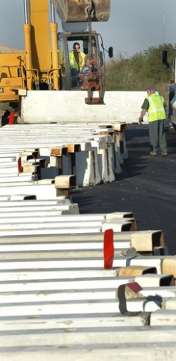 Construction crews work on US Route 13 in Bridgeville DE. Photo by E.W. Faircloth