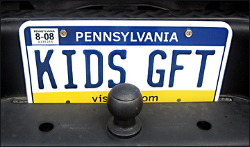 license plate seen in delaware.  Photo by E.W. Faircloth