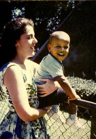 Barack Obama and mother