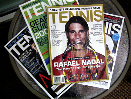 Tennis magazine cover.  Photo by E.W. Faircloth