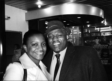 Ben and Jamila at the Movies.  Photo by E.W. Faircloth