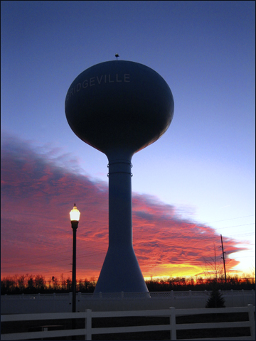 Bridgeville DE water tower.  E.W. Faircloth