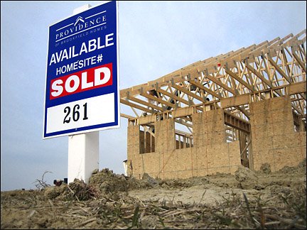 Home construction in Heritage Shores of Bridgeville DE.  Photo by E.W. Faircloth