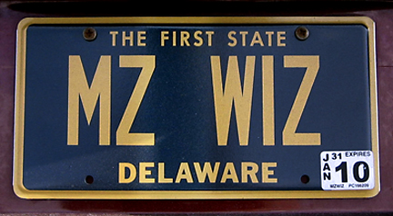 License plate. Photo by E.W. Faircloth