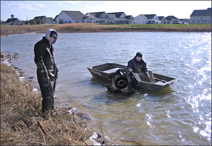 Pond fountains removal